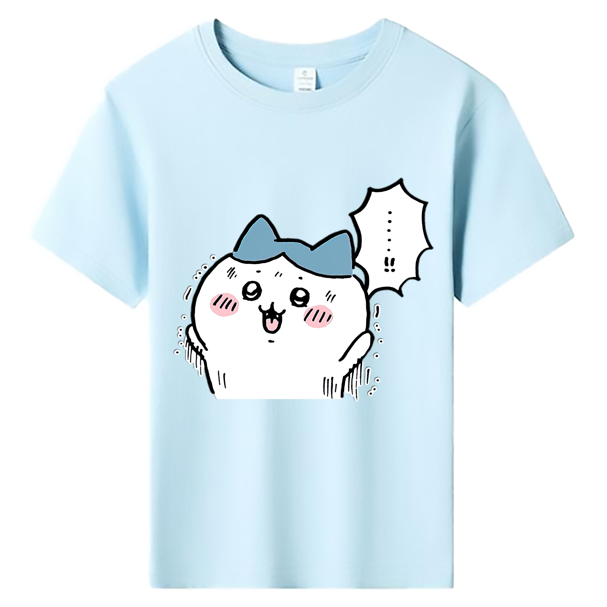 （画像用） ちいかわ ハチワレ Chii-kawa hachiware 綿100％キッズTシャツ（フロントプリント）
